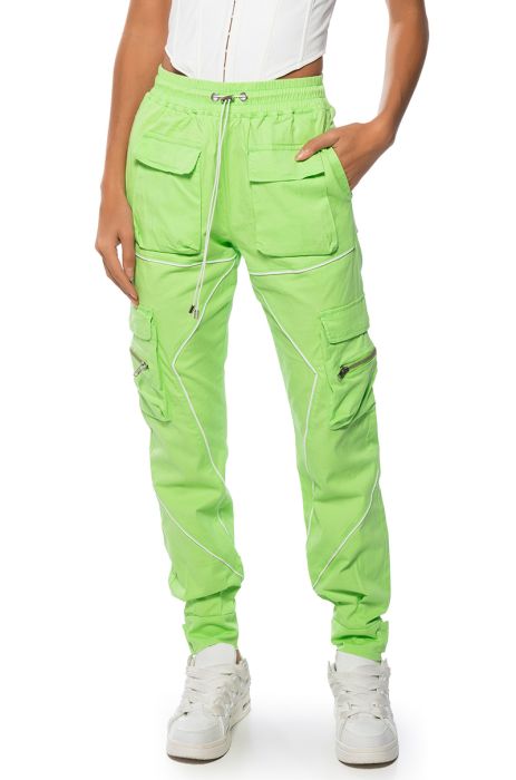 DESTINATION CARGO PANTS IN LIME
