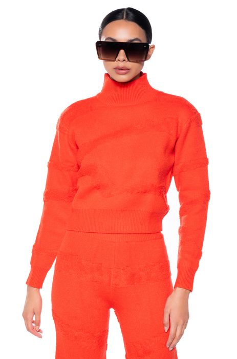 ELLORY TEXTURED PULLOVER SWEATER in green