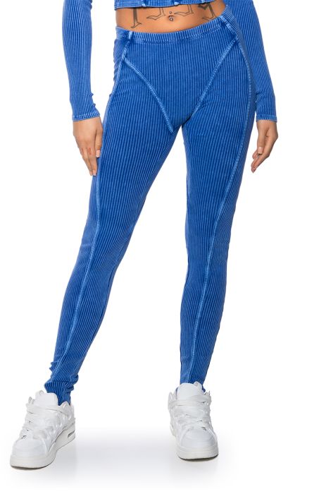 LOLA MINERAL WASH LEGGING IN BLUE