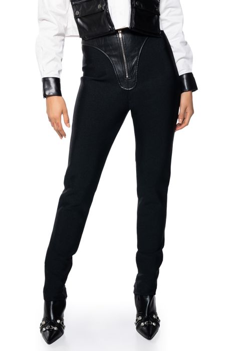 MY REVENGE BANDAGE SKINNY LEG TROUSER IN BLACK