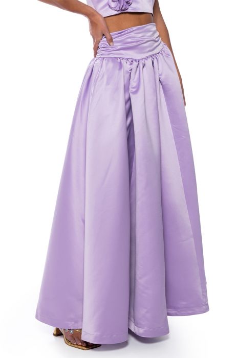 PANSY GARDEN MAXI SKIRT in LIGHT PURPLE
