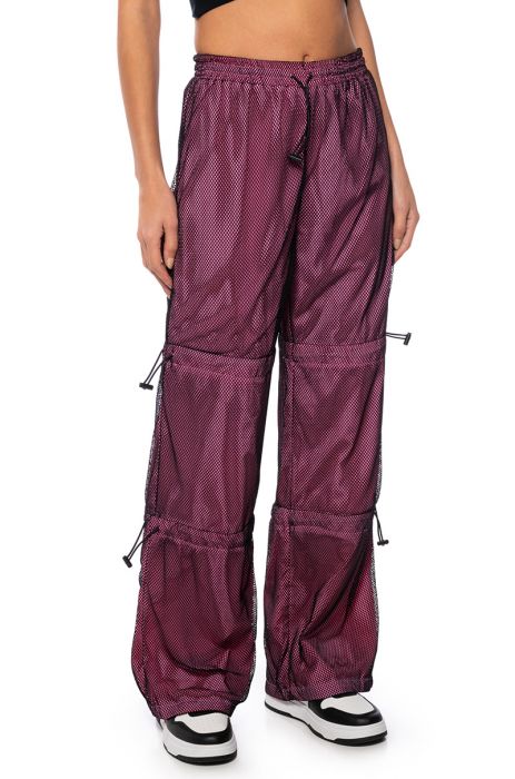 SPRING BREAK MESH DETAIL JOGGER IN PINK